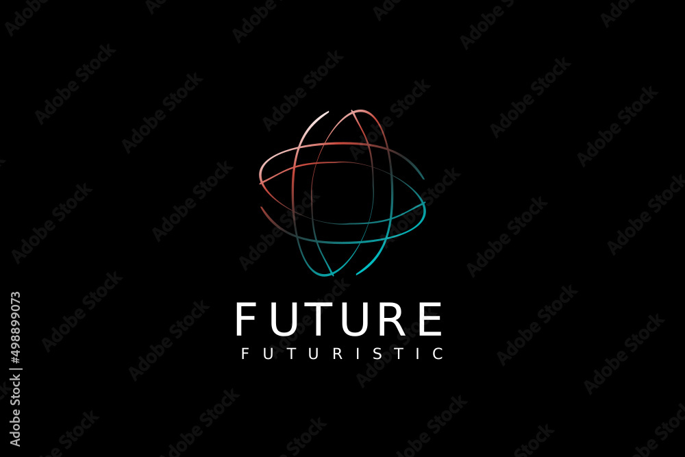 tech abstract gradient corporate logo design tech abstract gradient corporate logo design