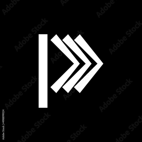 dynamic letter p corporate logo design