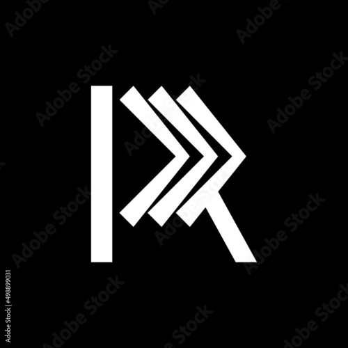 dynamic letter r corporate logo design