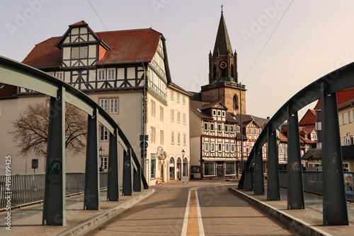 Rotenburg a. d. Fulda; Alte Fuldabrücke, Steinweg und Stiftskirche