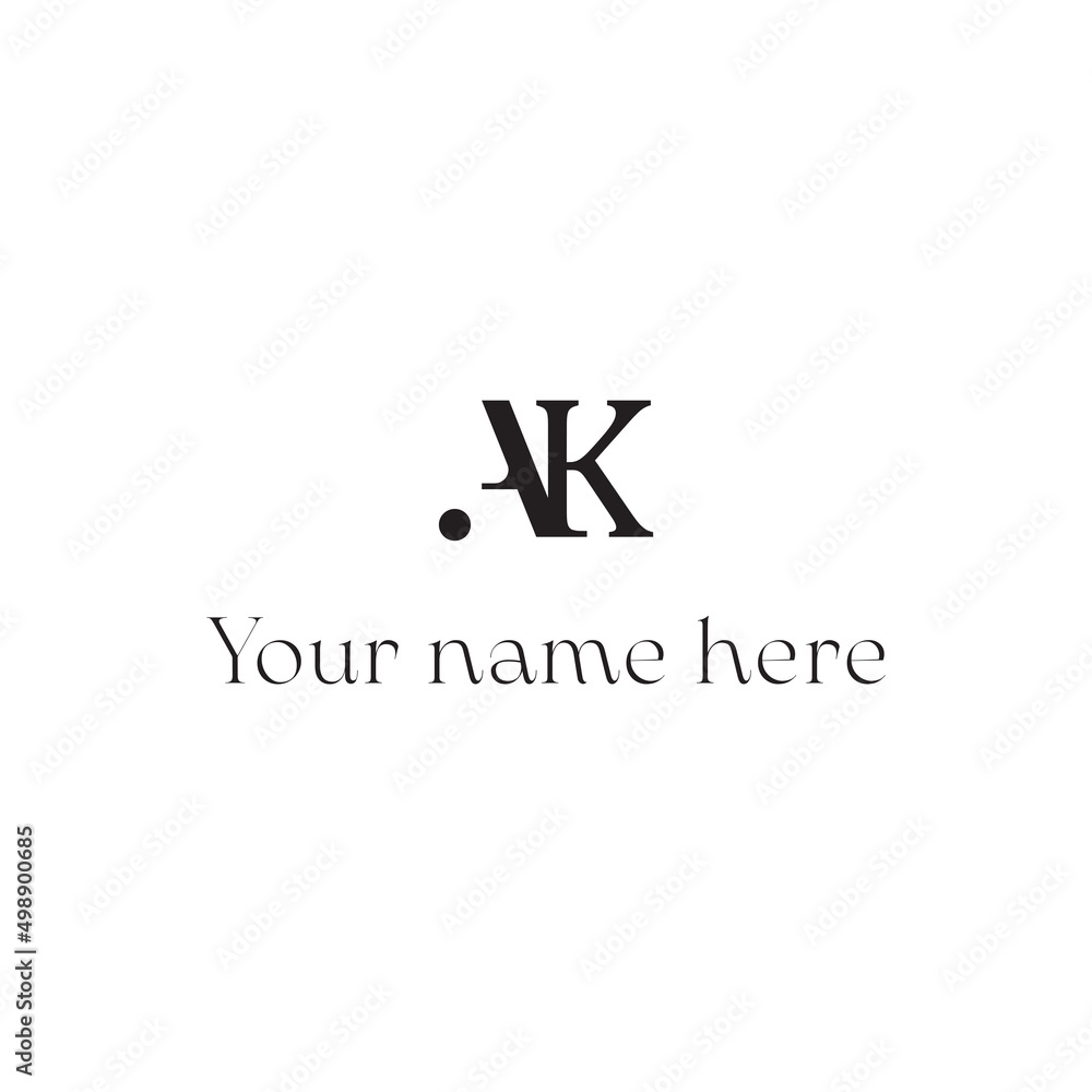 initials AK logo initials AK logo