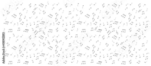 Foto Music note background, musical symbols, notes and treble clef vector design