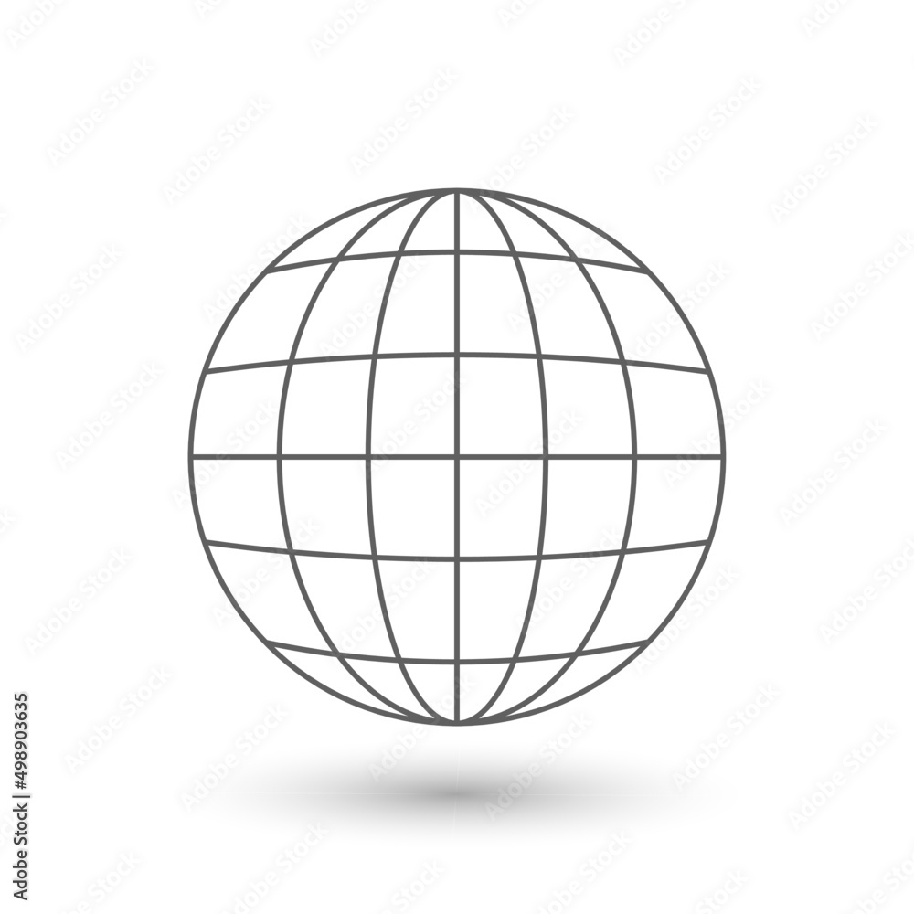 Globe icon simple vector design Globe icon simple vector design
