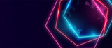 Abstract glowing neon lights background vector.	
