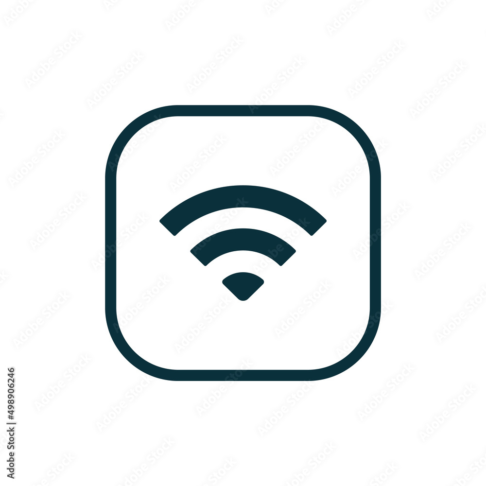 Wifi icon line style. Vector wi-fi signal black. Wireless icon. WIFI internet sign isolated on white background, flat style, vector illustration. Stock vector. Wifi icon line style. Vector wi-fi signal black. Wireless icon. WIFI internet sign isolated on white background, flat style, vector illustration. Stock vector.