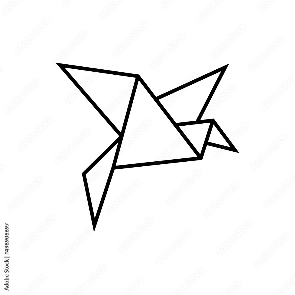 origami bird logo icon design template vector origami bird logo icon design template vector