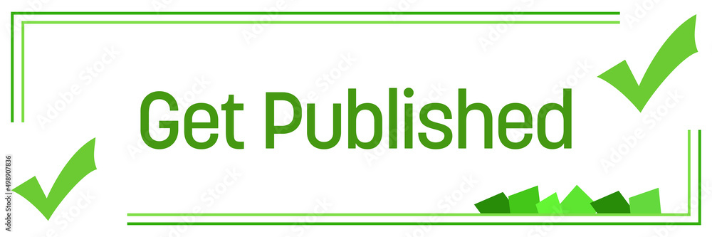 Get Published Green Borders Tick Marks Corner Horizontal Get Published Green Borders Tick Marks Corner Horizontal