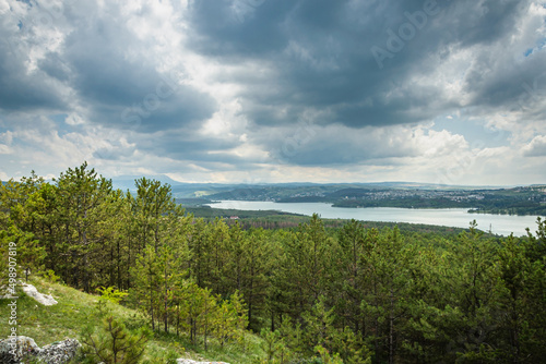 Landscape with lake and forest