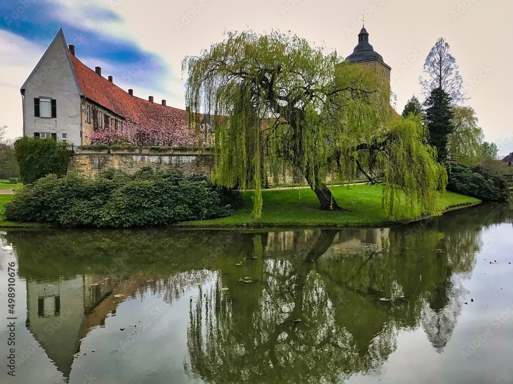 A beautiful water castle around Steinfurt in the picturesque Münsterland 