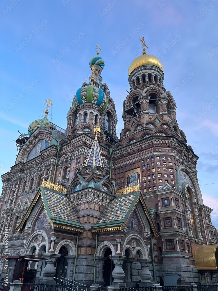 Famous orthodox church in Saint Petersburg 