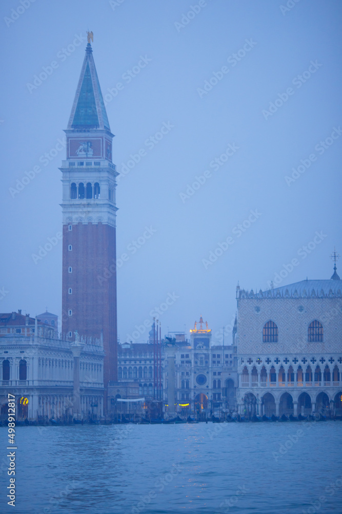 Blue morning in Venice italy