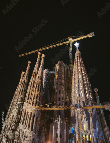 sagrada familia night view