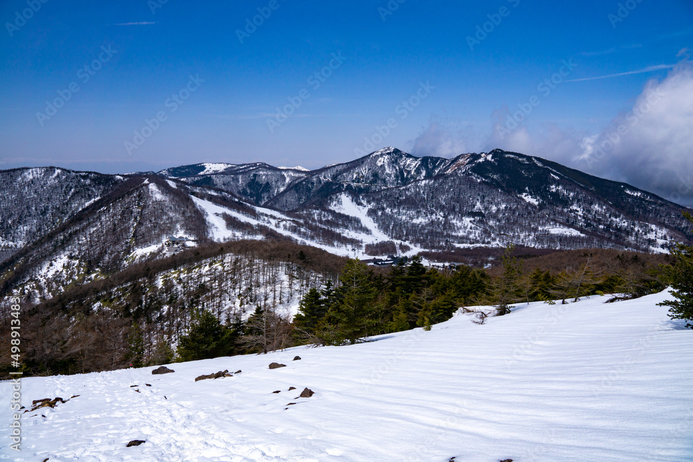 黒斑山登山道から高峰山方面の眺望