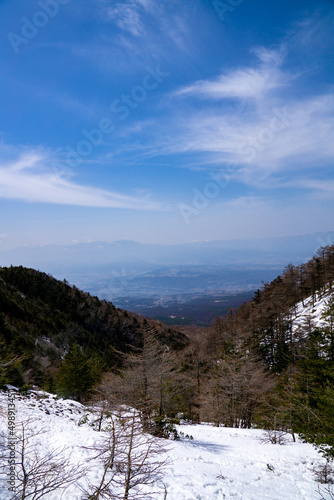 浅間山表コースから佐久盆地を眺める