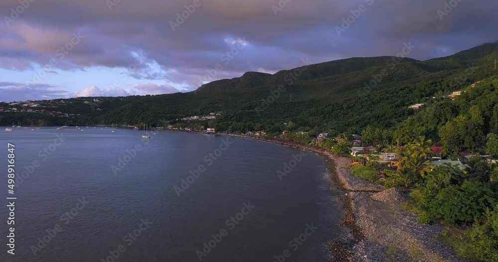 Landscapes of the island of Guadeloupe at sunset Landscapes of the island of Guadeloupe at sunset