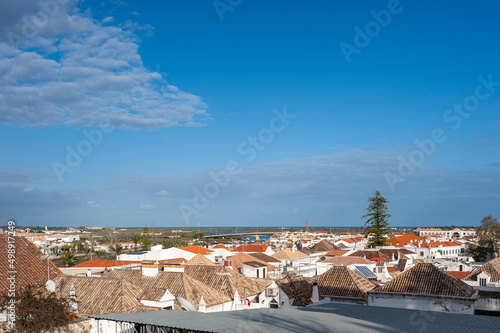 Roofs of the old town of Tavira in the Algarve in Portugal