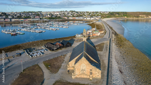 Shipwrecks in Camaret sur Mer harbour in Crozon peninsula; Brittany; France photo