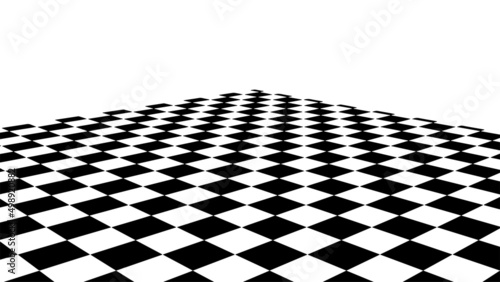 Vector checkerboard perspective grid. Technology wireframe landscape. Chess board background.