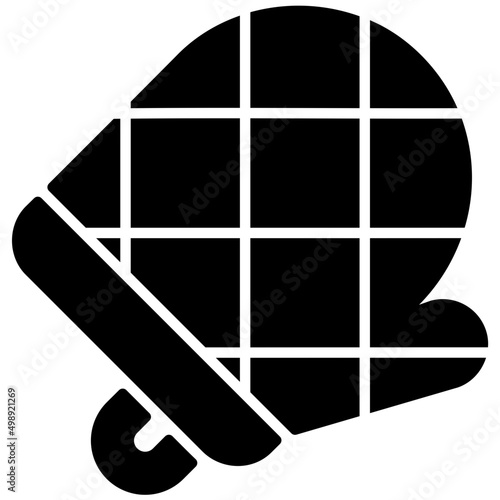 kitchen glove glyph icon