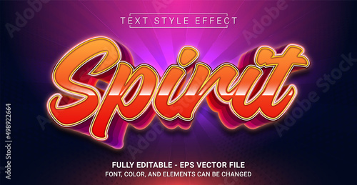 Spirit Text Style Effect. Editable Graphic Text Template.