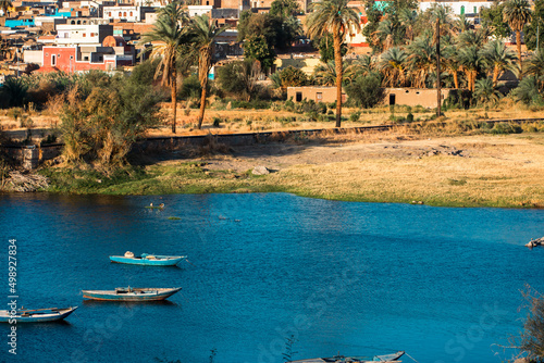 boats on the Blue Nile river photo