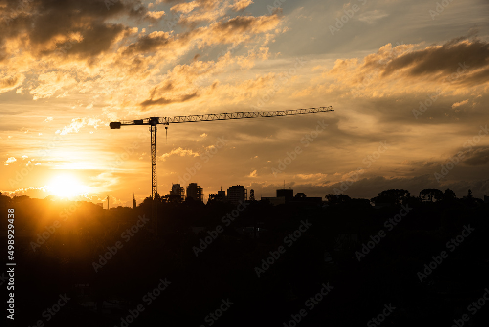 Naklejka premium Pôr-do-Sol Urbano