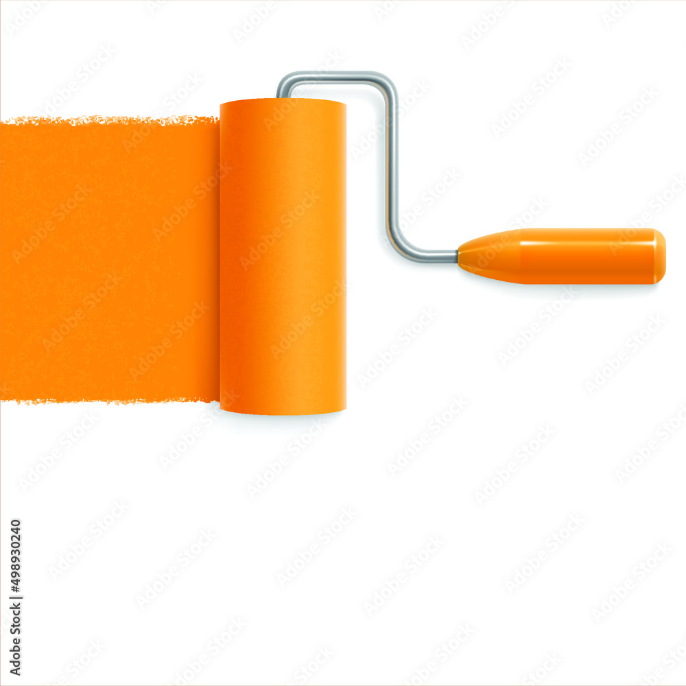 Obraz premium Vector paint roller brush