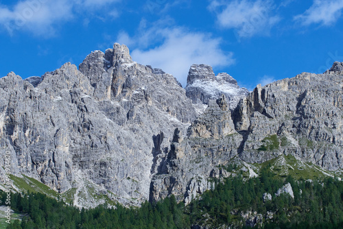 Blick in die Dolomiten bei Area Sosta Camper Misurina