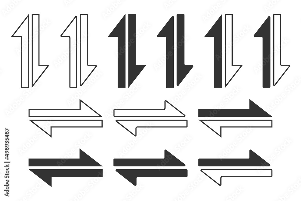 Reverse arrow icon. Swap symbol. Sign transfer vector. Stock Vector