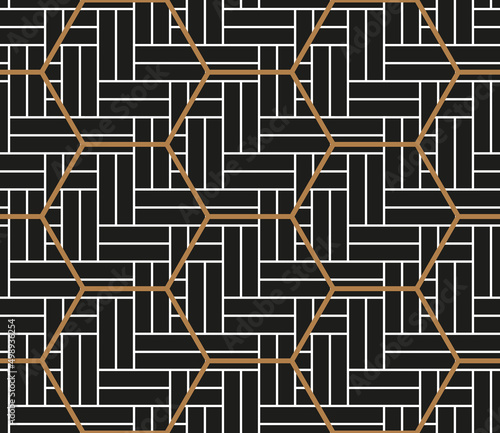 Herringbone parquet laminate floor wall texture with honeycomb. Herringbone floor seamless pattern