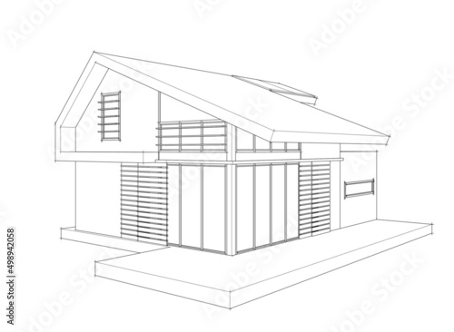 house sketch drawing