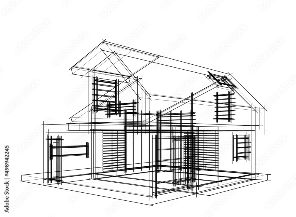 house sketch drawing