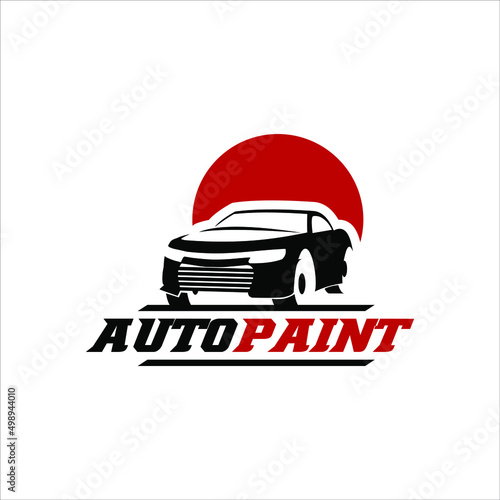 Logo design idea of auto paint work business template