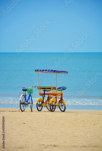 Bicycles on beach