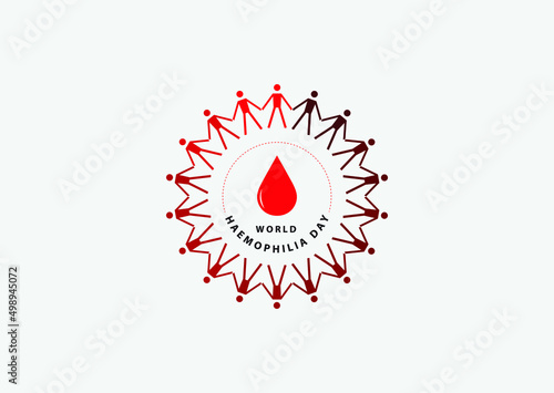 world hemophilia day. medical concept. vector illustrations