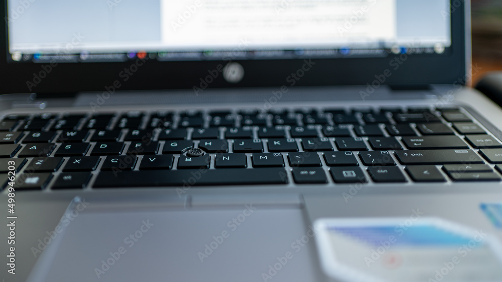 laptop on the table laptop on the table