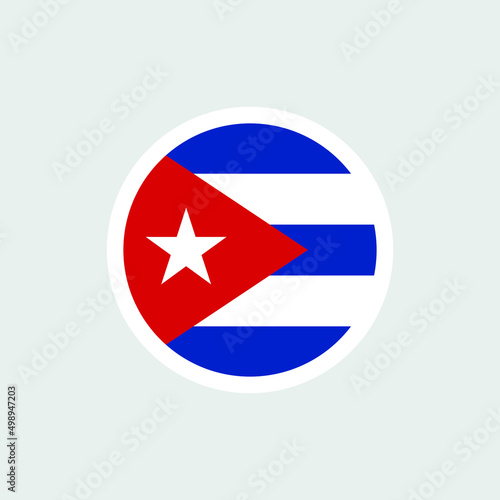 Flag of Cuba. Cuban striped flag with a star. State symbol of the Republic of Cuba.