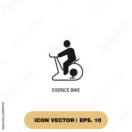 exercise bike icons  symbol vector elements for infographic web