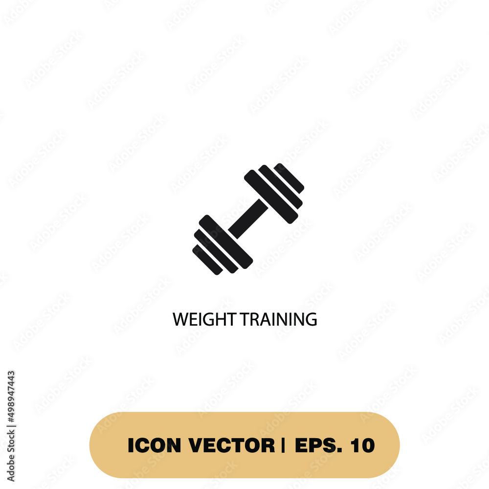 Obraz premium weight training icons symbol vector elements for infographic web