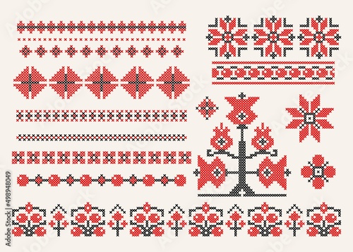 Set of Ukrainian patterns.