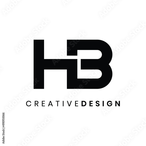 Modern letter HB logo design vector
