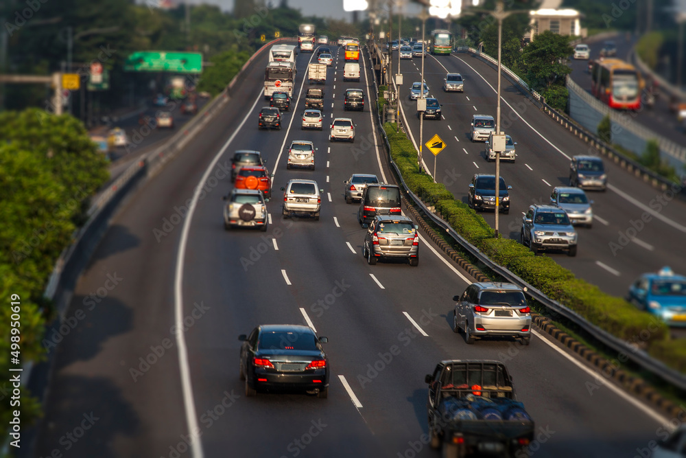 traffic jam on jakarta highway traffic jam on jakarta highway