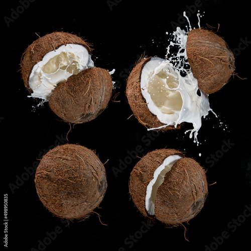 Cracked Coconuts with milk ...