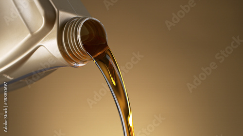 Pouring Oil from Plastic Co...