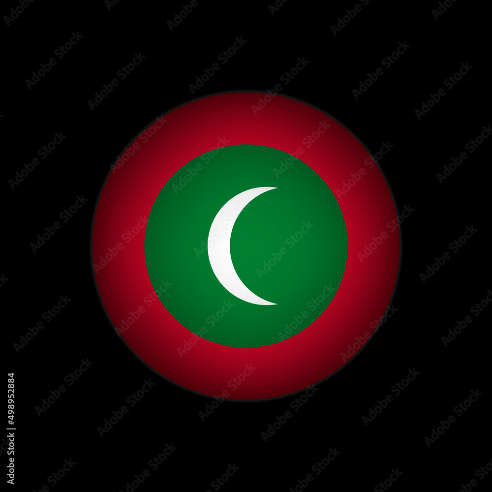 Country Maldives. Maldives flag. Vector illustration. Country Maldives. Maldives flag. Vector illustration.