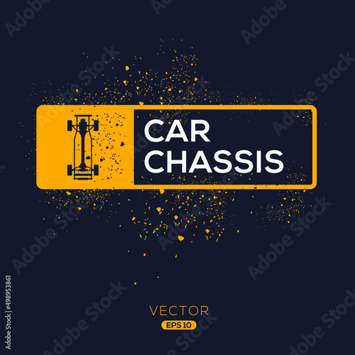 Creative  Car Chassis  Icon  Vector sign.