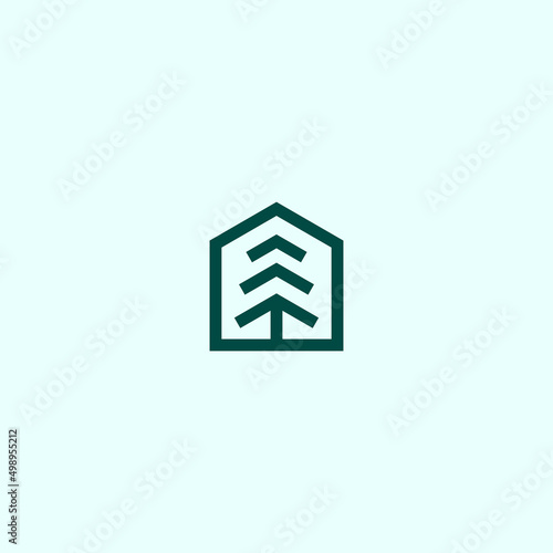 pine house logo or building logo