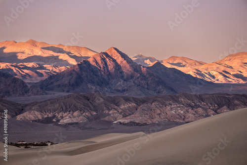 Soft Shadows and Evening Light Drape The Grapevine Mountains From Mesquite Dunes