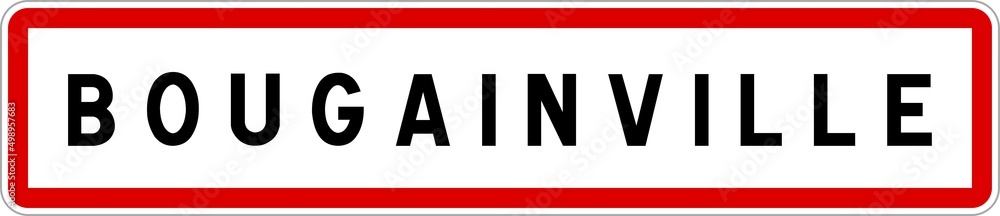 Panneau entrée ville agglomération Bougainville / Town entrance sign Bougainville Panneau entrée ville agglomération Bougainville / Town entrance sign Bougainville