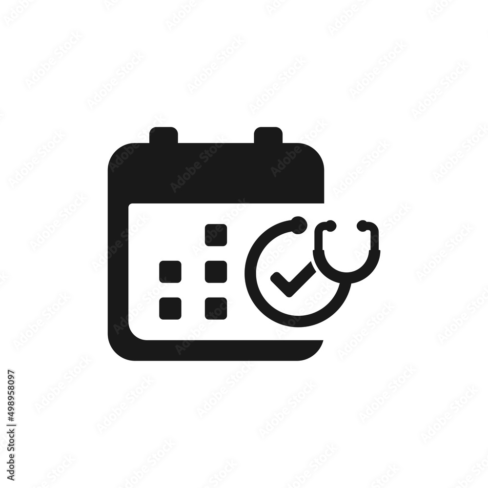 Doctor appointment request icon isolated on white background Doctor appointment request icon isolated on white background